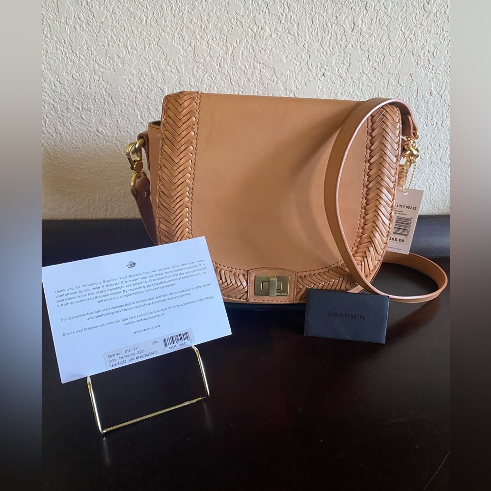 Brahmin Sonny Tan Knoxville crossbody-NWT